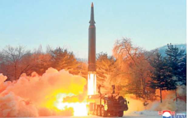 Corea del Norte probó el 6 de este mes el misil hipersónico. 