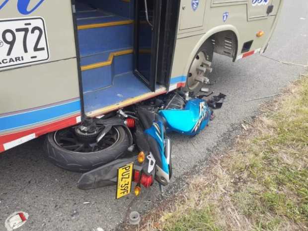 Motociclista muere después de accidente de tránsito 