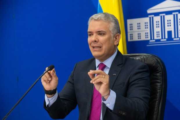 Presidente Duque espera que economía en Colombia crezca el 5% y defiende libre empresa