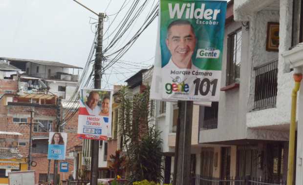 publicidad electoral barrio El Campín