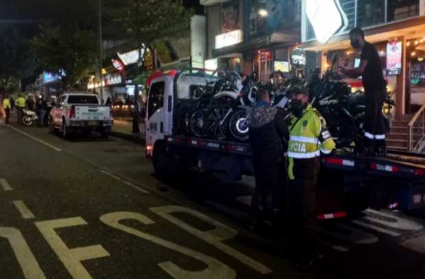 Operativos de la madrugada terminaron con 18 motos inmovilizadas en Manizales