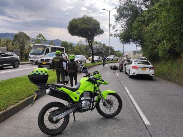 Un herido en choque de dos motos cerca al Bosque Popular El Prado