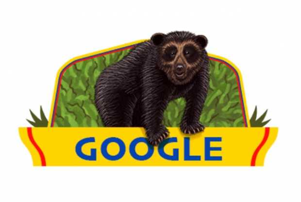 Google dedica al oso de anteojos el doodle por la Independencia de Colombia