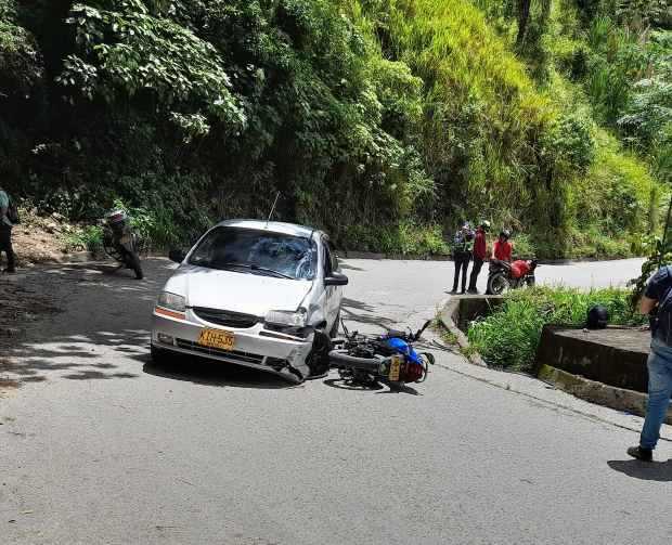 El accidente atendido por Bomberos. 