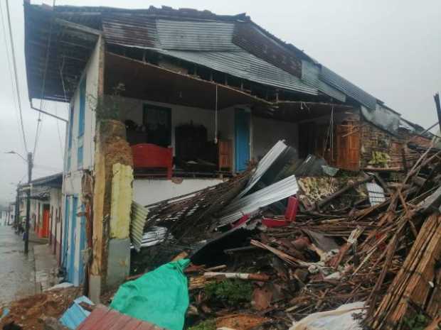 Se desplomó la pared de una vivienda en el corregimiento de Castilla (Pácora)