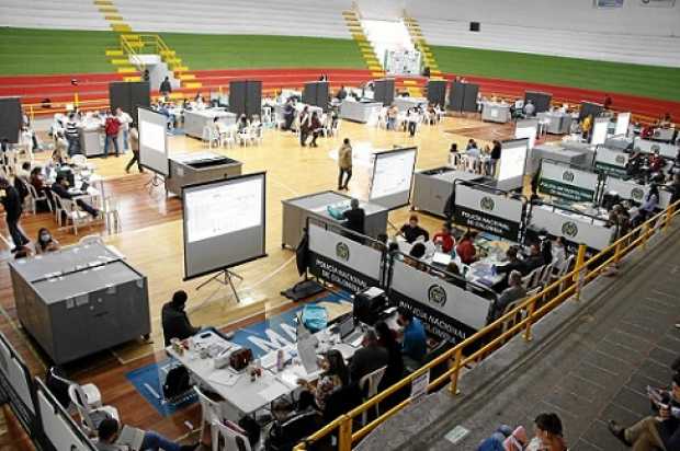 En Manizales el escrutinio se realiza en el Coliseo Menor. 