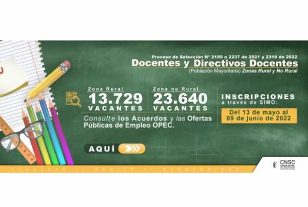 En Caldas avanza la carrera por 653 vacantes para docentes