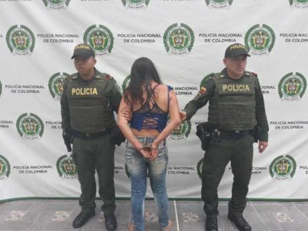 Nataly Pinilla Bustamante, el día de la captura. Nataly Pinilla Bustamante, el día de la captura.