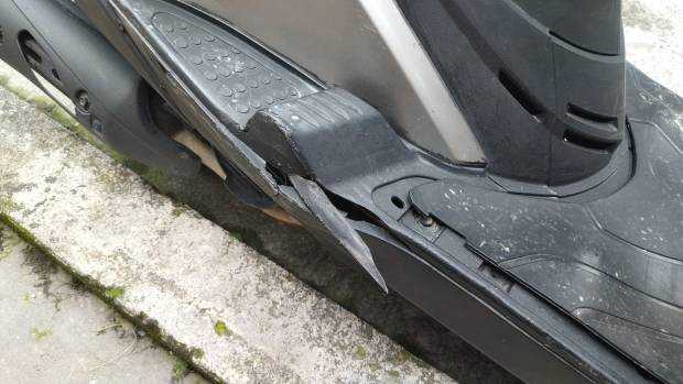 Así quedó la moto.