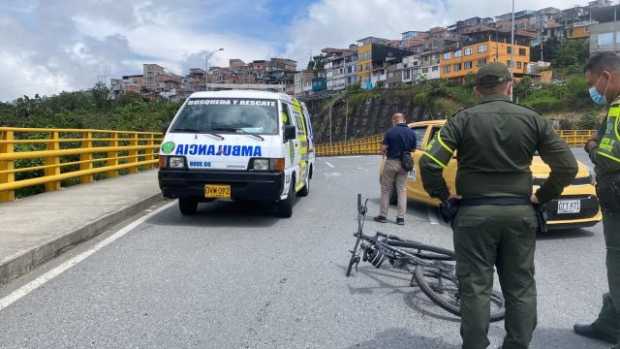 Ciclista fue arrollado,al parecer, por taxista en El Paraíso