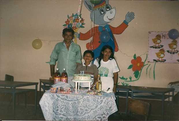 Ciro Galindo y su familia
