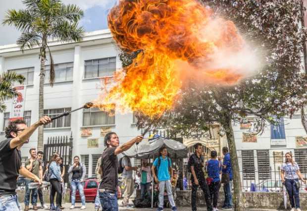 Manifestación pacífica de estudiantes