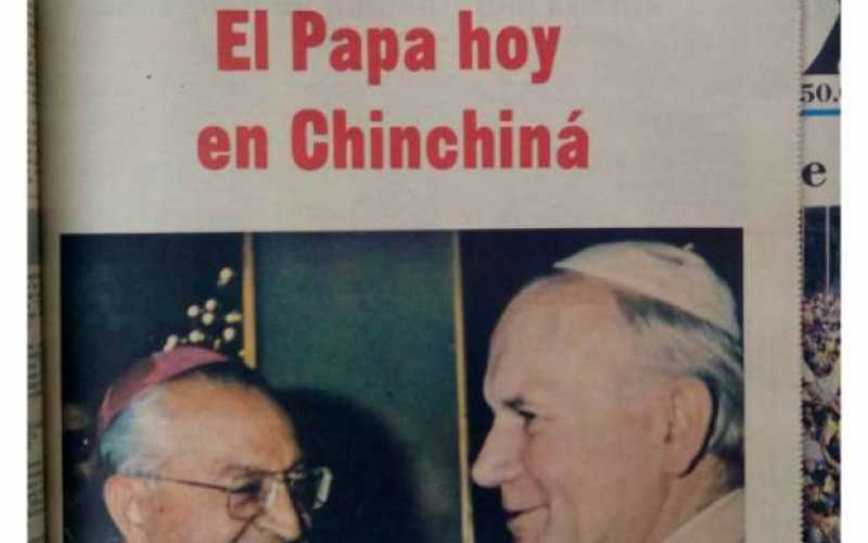 La llegada del papa a Chinchiná