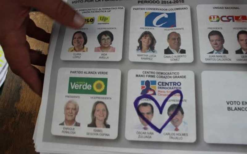 Con amor algún elector marcó con un corazón su intención de voto.