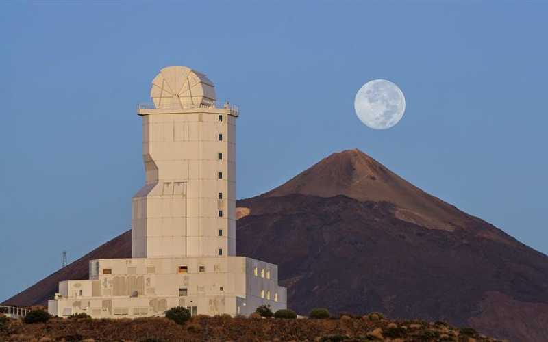Fotografía tomada en el observatorio del Instituto de Astrofísica de Canarias (IAC) en el Teide, en Tenerife