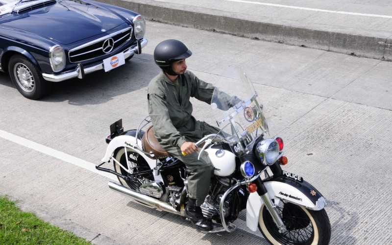 También participaron motos clásicas. 