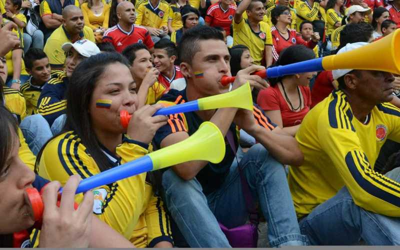 Las vuvuzelas también protagonizaron el festejo. 