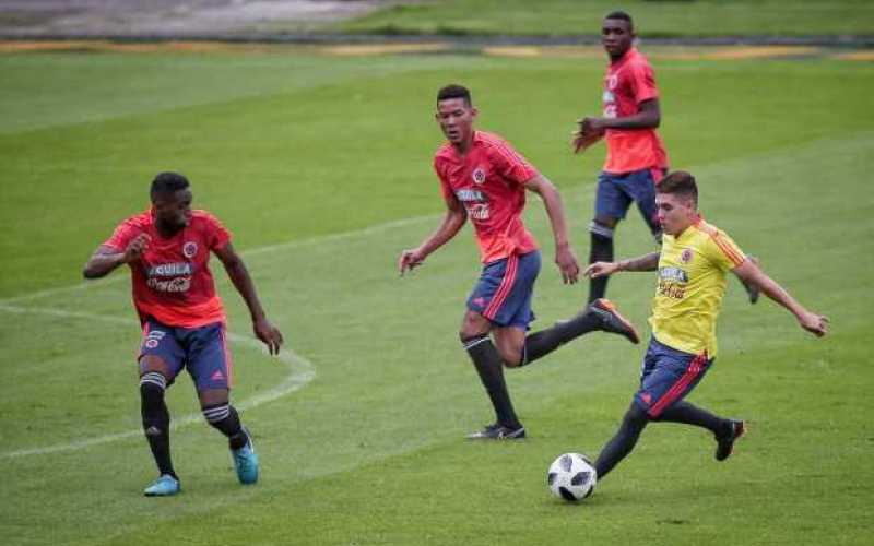 Entrenamiento de la Selección Colombia previo a su despedida rumbo a Rusia 2018