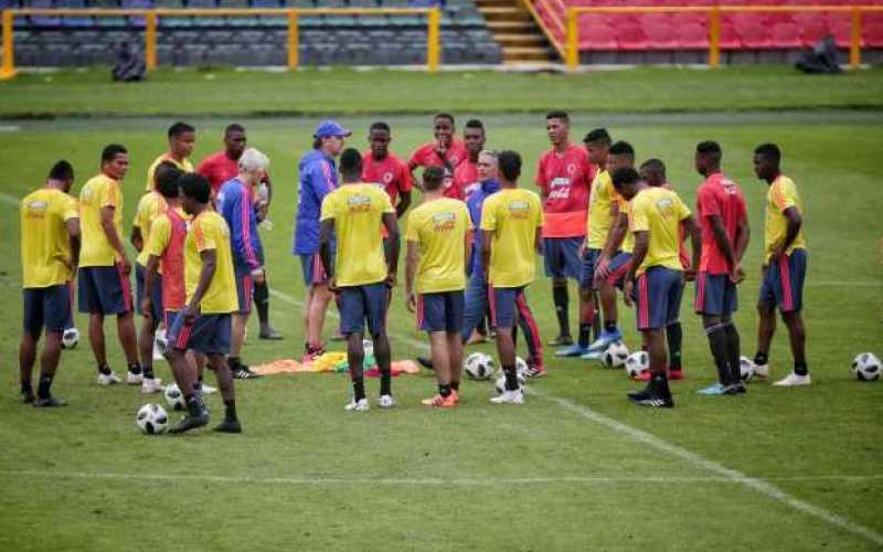 Entrenamiento de la Selección Colombia previo a su despedida rumbo a Rusia 2018