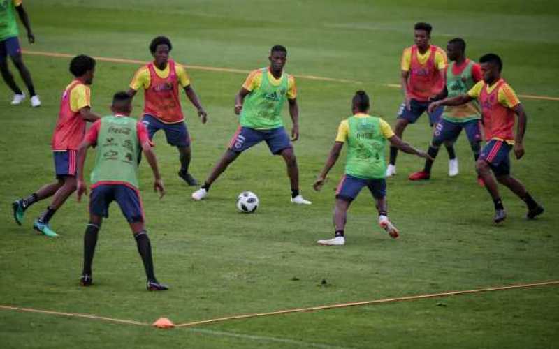 Entrenamiento de la Selección Colombia previo a su despedida rumbo a Rusia 2018