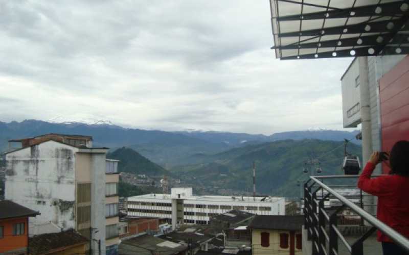 Disfrutando de un paisaje hermoso 