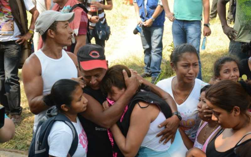 Familiares de mineros desaparecidos 