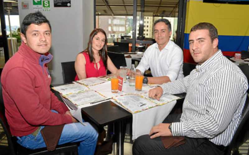 Julián Rivera, Sandra Montoya, Harold Díaz y Juan Pablo Ramírez.