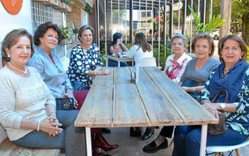 Luz Stella Jaramillo de Saravia, Julia Clemencia de Gutiérrez, Clarita Jaramillo de Rivas, Ana Lucía Gómez de Arango, María Leon