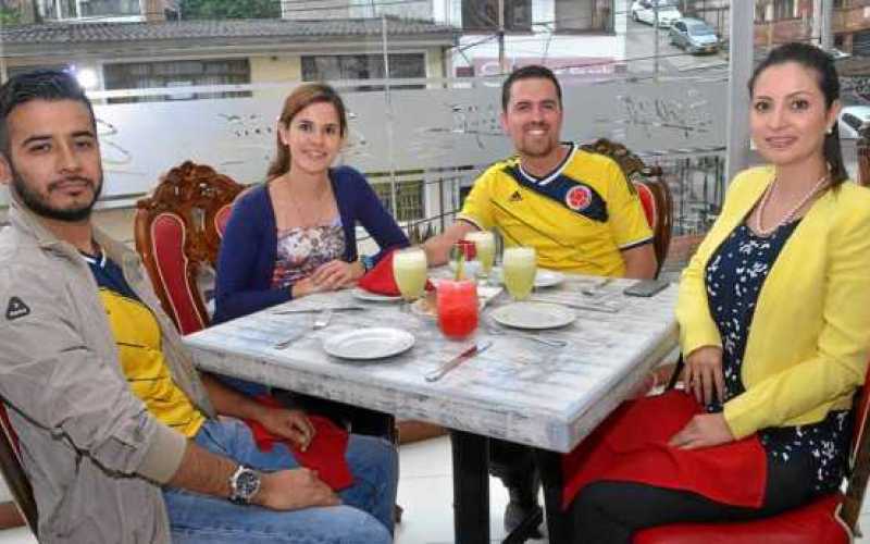 Foto | José Fernando Tangarife | LA PATRIA Juan Felipe Castaño Rodríguez, Andrea Trujillo López, Manuel Correa Bedoya y Mariana 