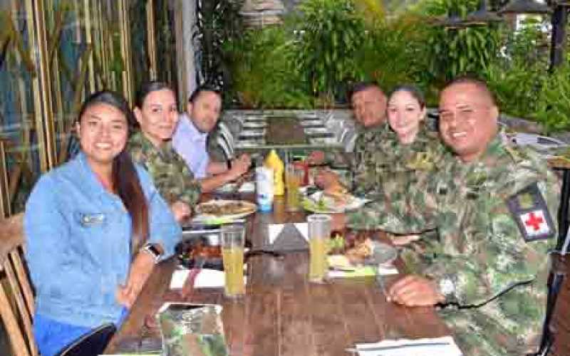 Soffy Olaya Herrera, mayor Catalina Burbano García, César Raigoza Ocampo, sargento primero John Espinoza Nieto, mayor Ana Milena