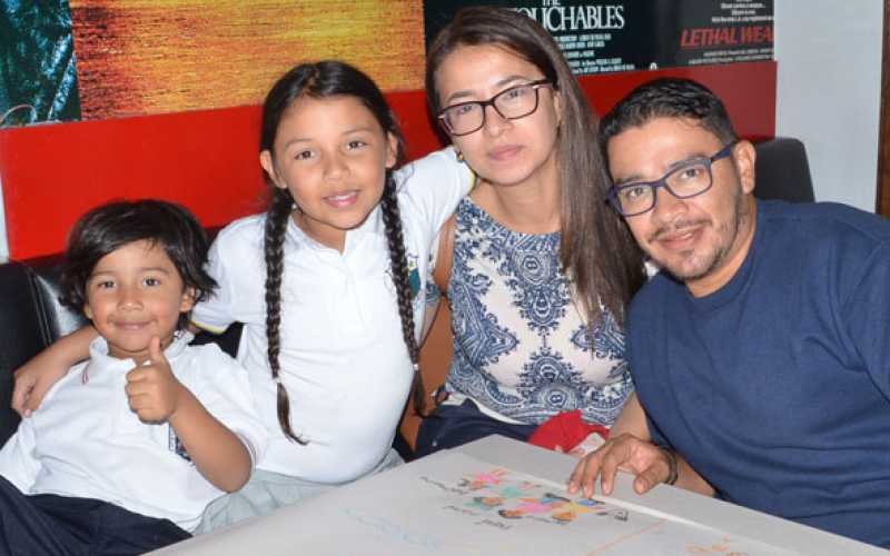 Emiliano Galvis Vargas, Luciana Galvis Vargas, Diana Sierra y Armando Galvis Arenas.