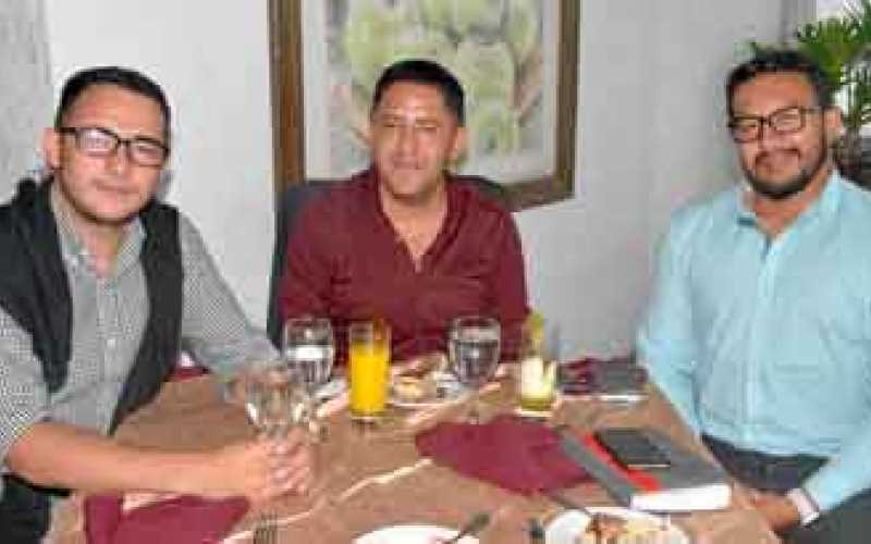 Hugo Alexis Giraldo Martínez, Alejandro Franco Castaño y Ricardo Suaza Jiménez.