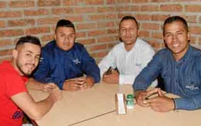 Alexánder García Torres, Cristian Rojas, César Hurtado Gómez y Julián Andrés Zuluaga Ramírez.
