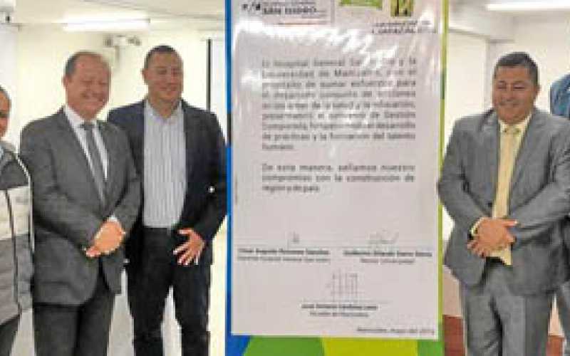 Denis Rincón Grajales, secretaria General de la Universidad de Manizales; Diana Patricia Grisales, secretaria de Salud; Guillerm