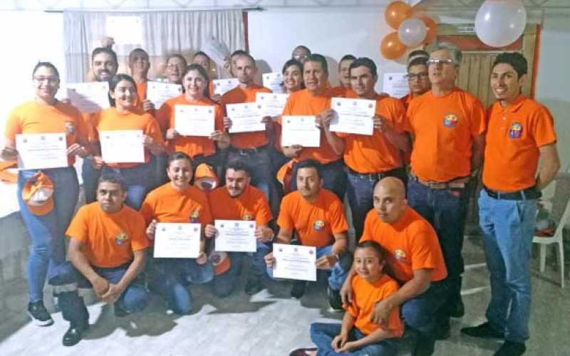 El grupo de graduados. 