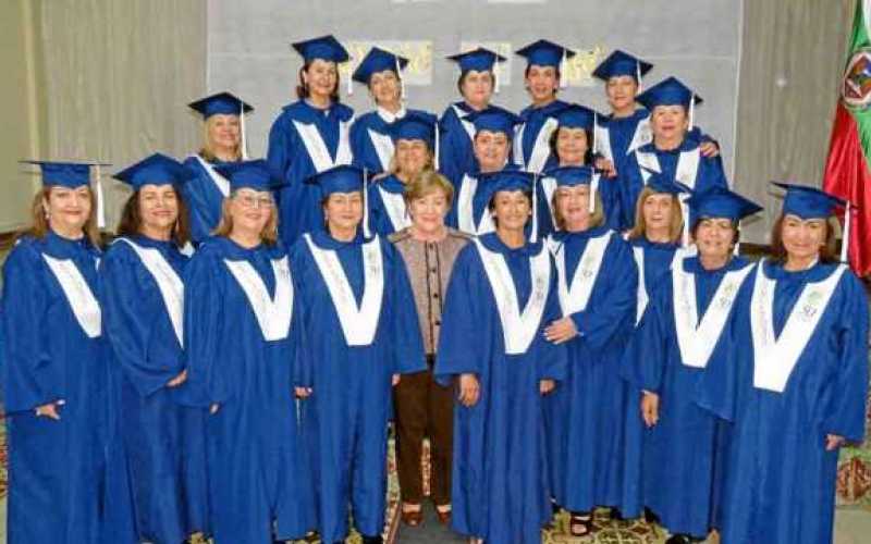 Foto | José Fernando Tangarife | LA PATRIA  Las asistentes aparecen en compañía de su profesora de álgebra y geometría, Dora Her