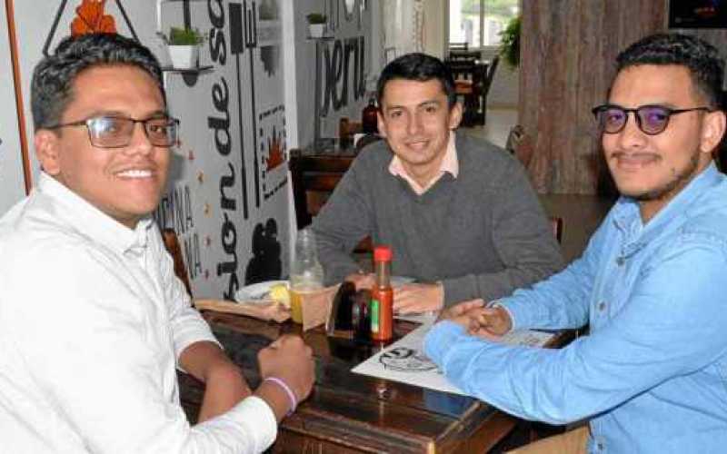 Foto | José Fernando Tangarife | LA PATRIA Juan Camilo Flórez Loaiza, Sebastián Grijalba Ríos y Mateo Padierna Bernal