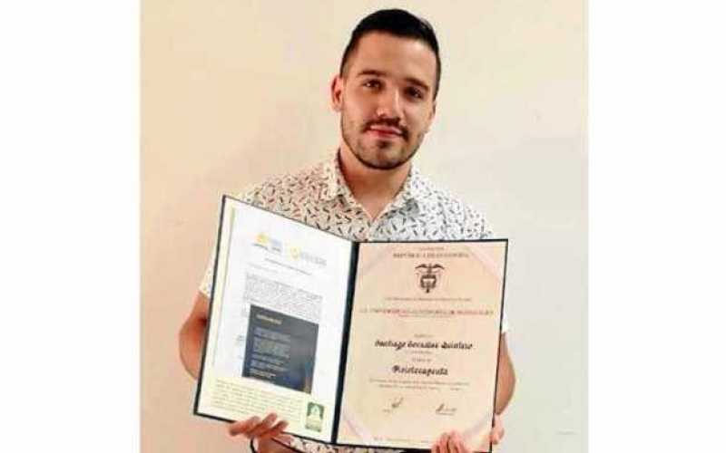 Foto|Lector|LA PATRIA   La universidad Autónoma de Manizales, otorgó a Santiago Gonzáles Quintero el título de Fisioterapeuta. F