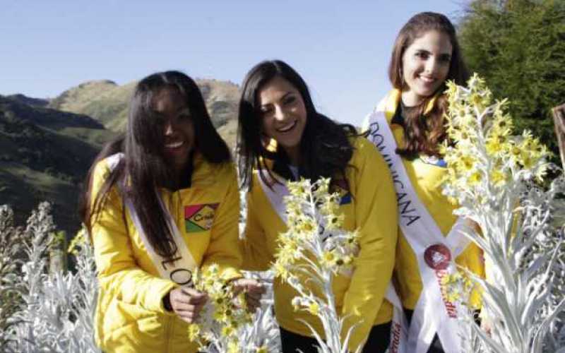 Las 23 candidatas al Reinado Internacional visitaron el Parque Natural Los Nevados