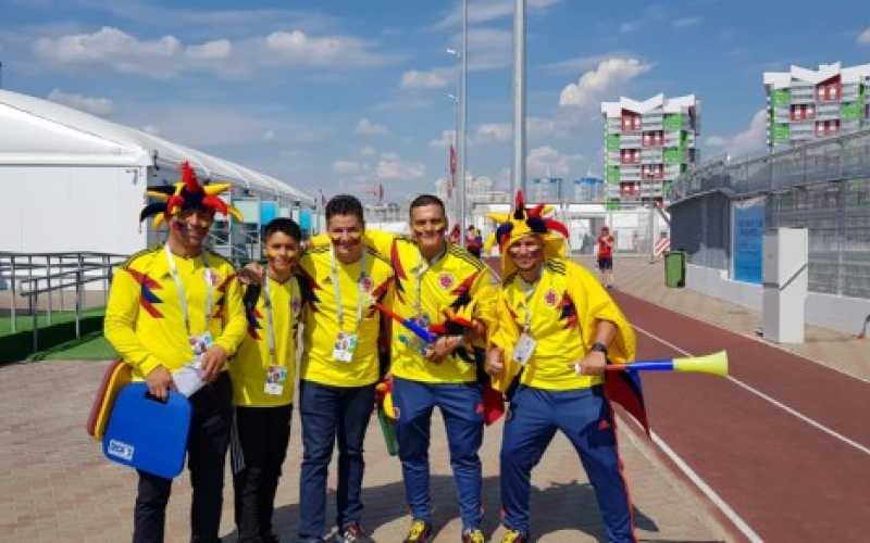 Julián Pineda y su familia presentes en Rusia